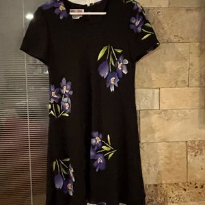 Maggie London Petites size 10 black floral dress